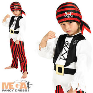Pirate Boys Fancy Dress Childs World Book Day Halloween Childrens Costume Outfit