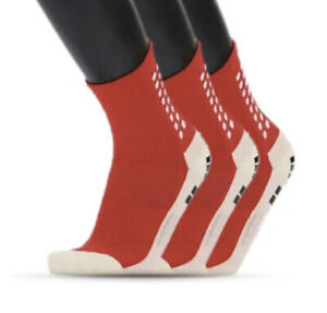 3 Pair Sport Socks Anti Slip W/ Grip Soccer Men Football Basketball Sock Premium