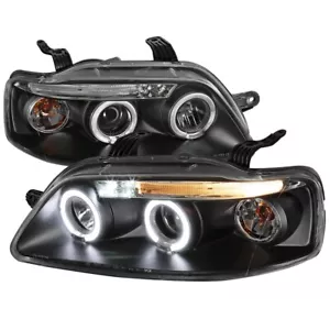 Faros proyectores de doble halo negros para Chevrolet Aveo sedán 04-06 - Imagen 1 de 4