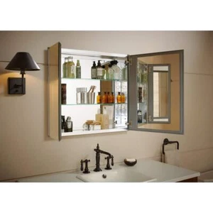 KOHLER Baño Almacenaje 30"W Medio Derecho Reversible Rectangular Aluminio Plata - Imagen 1 de 7
