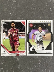 Serge Gnabry 2022 2 card lot- Topps #163 + Donruss Elite Series Press Proof #17 - Picture 1 of 2