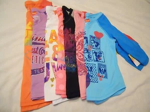 Hanes Tee Shirts Size 4-16 Girls XS S M L XL Children Baseball Kids - Picture 1 of 16