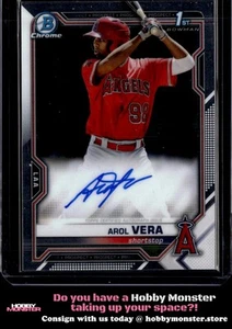 2021 Bowman Chrome Arol Vera Auto Los Angeles Angels - Bild 1 von 2