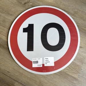 Señal de tráfico con límite de velocidad de 10 MPH - 3 mm compuesto de aluminio 450x450 mm IVA regular FastP - Imagen 1 de 5