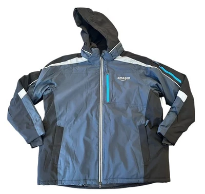NUEVO Abrigo Parka Amazon Prime Driver Para Hombre Con Capucha Invierno Luly Yang Reflectante XXL Foto 1 de 3