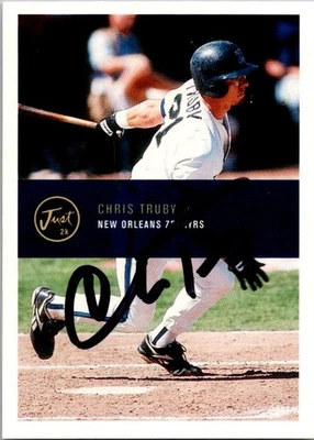 Chris Truby 2000 Just #91 New Orleans Zephyrs Auto Hand Signed - Image 1 of 2