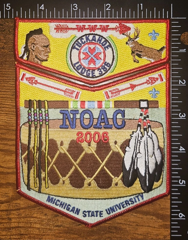 Tuckahoe Lodge 386 NOAC 2006 Boy Scout OA WWW Flap Patch Set of 2 - Image 1 of 1