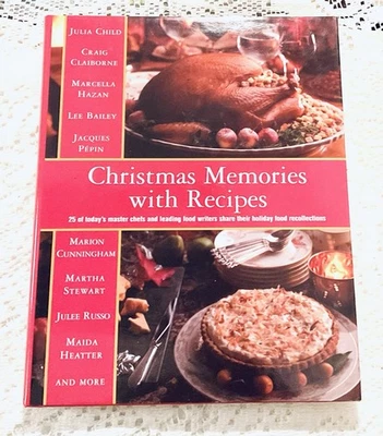 Christmas Memories With Recipes Cookbook ~ 25 Famous Chefs ~ 1988 HC DJ - Image 1 of 4