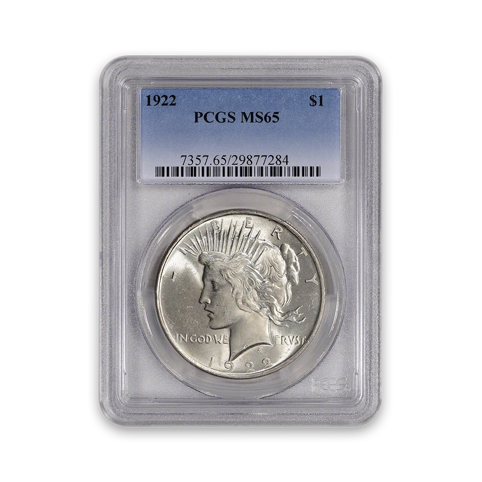 Peace Dollar PCGS MS65 (Random Date) - Image 1 of 1