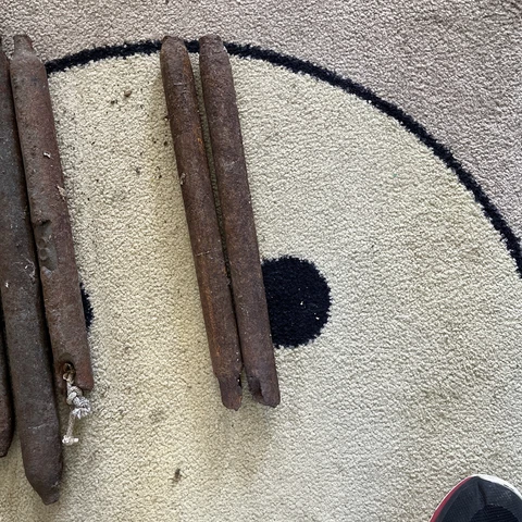 71/2 lb cast iron window weight set vintage antique restoration Cover