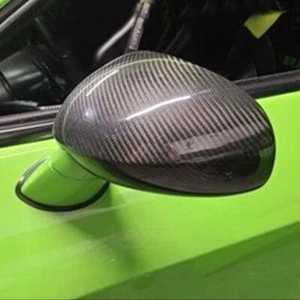 Real Carbon Fiber Side Mirror Cover Caps Shell For Dodge Challenger 2009-2022 - Picture 1 of 10