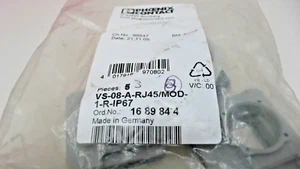 Phoenix Contact VS-08-A-RJ45/MOD-1-R-IP67 Panel Mounting Frame 16 89 84 4 - Picture 1 of 4