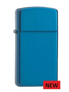 Zafiro ZIPPO SLIM PULIDO AZUL LIBRE REINO UNIDO. ENVÍO L@@K - Imagen 1 de 3