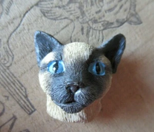 SIAMESE CAT FACE RESIN FRIDGE MAGNET TETE DE CHAT SIAMOIS - Picture 1 of 6