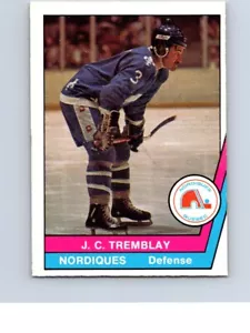 VINTAGE HOCKEY CARD O-PEE-CHEE 1977 WHA QUEBEC NORDIQUES J.C. TREMBLAY NO13 - Picture 1 of 2