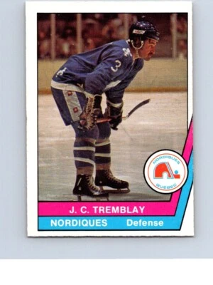 VINTAGE HOCKEY CARD O-PEE-CHEE 1977 WHA QUEBEC NORDIQUES J.C. TREMBLAY  NO13 - Image 1 of 2