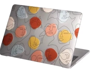 Macbook Air 13" Hard Shell Cover Modern Faces Art Design A2337,A2179,A1932 New - Picture 1 of 4