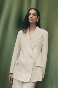Witchery Dart Blazer in Stone – Size 12 - 5+ items free AU post - NEW - Picture 1 of 17