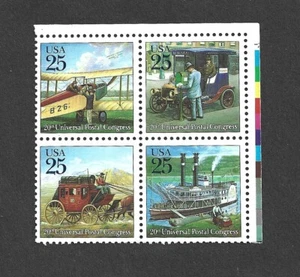 US STAMPS 2434-37 Block of 4 MAIL DELIVERY 25 CENT MINT NH OG free ship - Picture 1 of 1