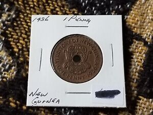 New Guinea 1 Penny 1936 Circulated