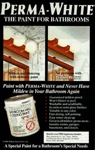 1994 Vintage Print Ad Zinsser Perma-White Bathroom Wall & Ceiling Paint - Picture 1 of 2