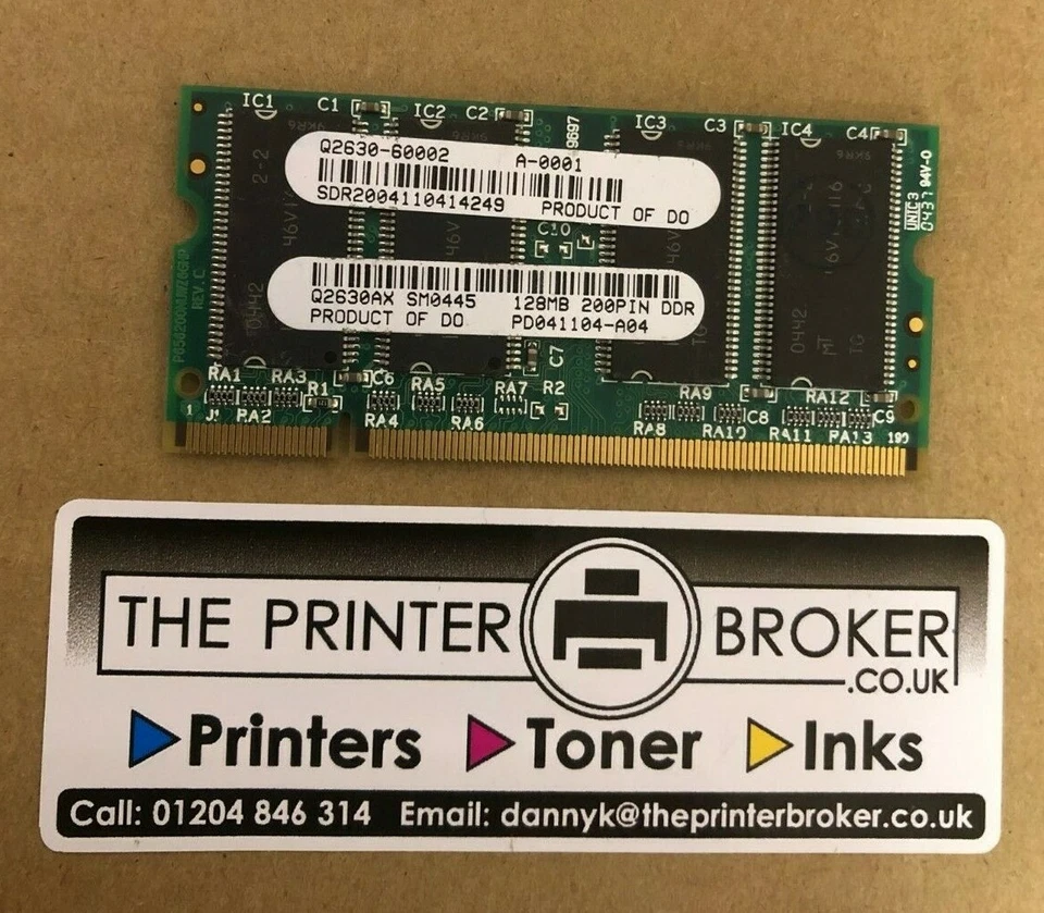 HP LaserJet 4650 5550 Series 128MB 200 Pin DDR DIMM Memory Q2630-60002 Q2630A - Image 1 of 1