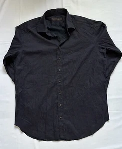 Etro Shirt Mens 44 Blue Red Paisley Houndstooth Italy Long Sleeve Button Down - Picture 1 of 8