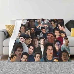Dylan O'Brien Stiles Knitted Blanket Teen Wolf Flannel Throw Blanket Bedspread - Picture 1 of 15