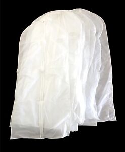 Lot of 12 Ikea Garment Clothes Storage Bags Full Zipper White Clear 40x24"