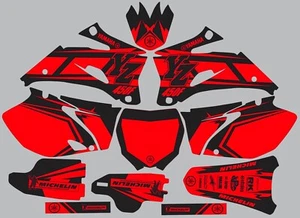 Black and Red YAMAHA GRAPHICS YZ 450F YZ450F 2006 2007 2008 2009 decals - Foto 1 di 1