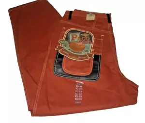 JEANS BAGGY VINTAGE RARI PACO Y2K ROSSI GRUNGE 34X32 - NUOVI CON ETICHETTE - Foto 1 di 12