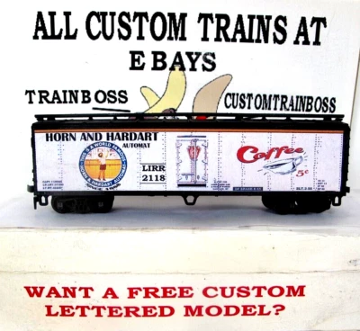 HO SCALE CUSTOM LETTERED HORN AND HARDART AUTOMAT REEFER PG 18 🍰🍰AVAIL IN O🍰 - Image 1 of 4