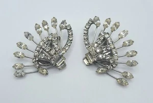 MCM Regency Fan Stil Strass Clip Ohrringe - Bild 1 von 12