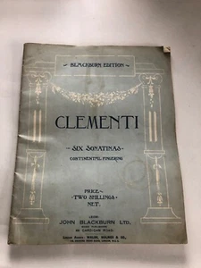 Clementi Six Sonatinas sheet music piano - Blackburn Edition - Picture 1 of 4