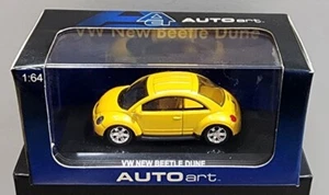 Autoart 1/64 VW New Beetle Yellow #20181 Auto Art Models 1:64 Scale - Picture 1 of 3
