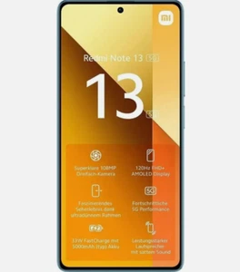 Xiaomi Redmi Note 13 5G Handy 128GB+6GB 6,67" Ocean Teal/Blau Dual SIM Neu&OVP✅ - Bild 1 von 4