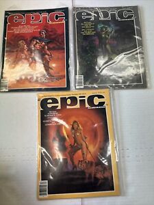 MARVEL EPIC ILLUSTRATED MAGAZINE LOT OF 3 1983 EXCELLENT CONDITION 