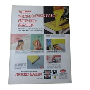1963 Glidden Homogenized Spred Satin Paint - Vintage Print Ad - Bild 1 von 3