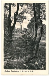 Ansichtskarte Großer Inselsberg - Berggasthof Stöhr und Aussichtsturm - s/w - Picture 1 of 2