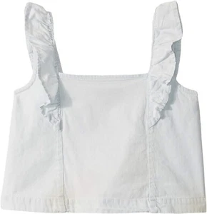 DL1961 Kids Baby 252551 Girl's Cora Ruffled Tank Top Mid Wash Size 6/6X - Picture 1 of 2
