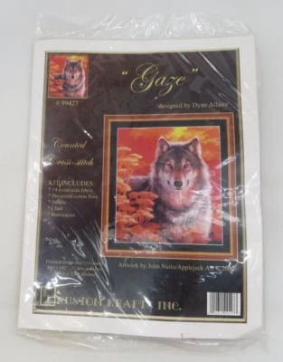 KIT PUNTO DE CRUZ #99427 MIRADA Wolf Sunset Kustom Krafts Inc NUEVO Foto 1 de 4
