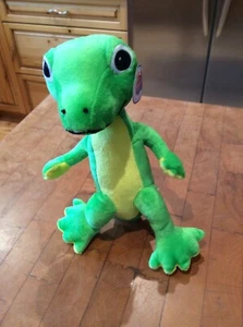 Nanco Stuffed Animal Gecko Plush Green Yellow Reptile 16” Lizard New - Picture 1 of 5