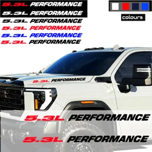 5.3L PERFORMANCE Car Hood decals emblem for Chevrolet Silverado GMC Sierra 2pcs - Picture 1 of 17