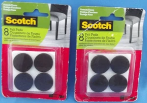 2 Pack~Scotch Felt Furniture Pads, 8 Pads Per Pack, 1 inch Diameter - Picture 1 of 2