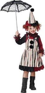 Clever Lil' Clown Girl Circus Carnival Fancy Dress Up Halloween Child Costume - Picture 1 of 6