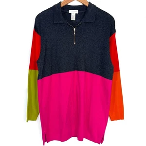 Vintage 90s Jones New York Sport Women’s Colorblock Pullover Size Small - Picture 1 of 8