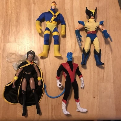 4 件 ToyBiz 漫威著名封面 9 英寸玩偶—Cyclops、Wolverine、Storm、Nightcrawler — 第 1/4 张图片