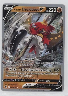 Hisuian Decidueye V (ADP) Pokemon World Championships 2022 Decks #083 - Image 1 of 2