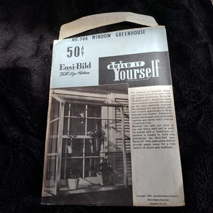 Invernadero ventana Easi-Bild vintage #566 instrucciones de patrón 1955 VER DESCRIPCIÓN - Imagen 1 de 11