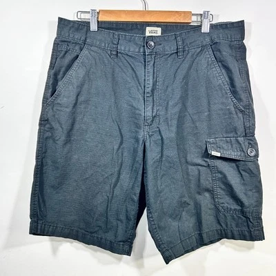Pantalones Cortos Vans Cargo Para Hombre 36 Negro Ripstop Algodón Calce Relajado Sólido Patín Foto 1 de 4